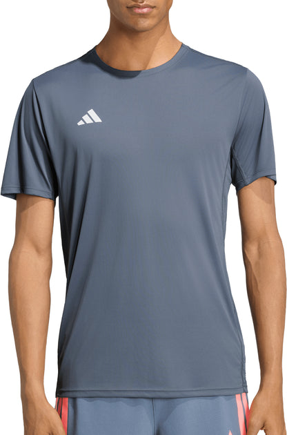 adidas Adizero Essentials Short Sleeve Mens Running Top - Grey