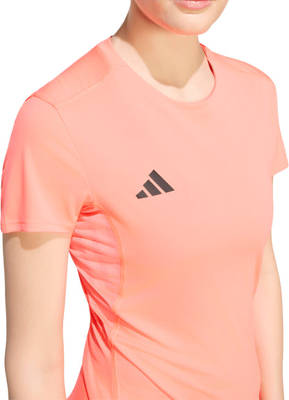 adidas Adizero Essentials Short Sleeve Womens Running Top - Pink