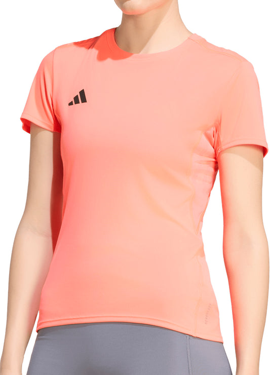 adidas Adizero Essentials Short Sleeve Womens Running Top - Pink