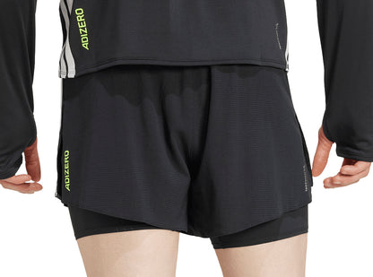 adidas Adizero Gel Pocket 2 In 1 Mens Running Shorts - Black