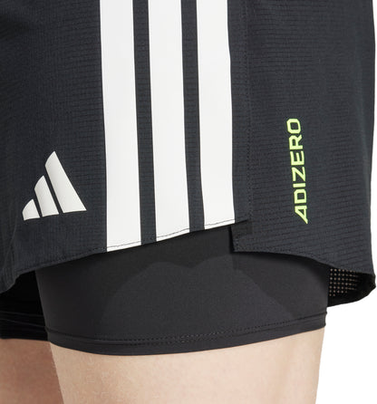 adidas Adizero Gel Pocket 2 In 1 Mens Running Shorts - Black