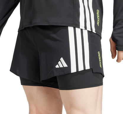 adidas Adizero Gel Pocket 2 In 1 Mens Running Shorts - Black