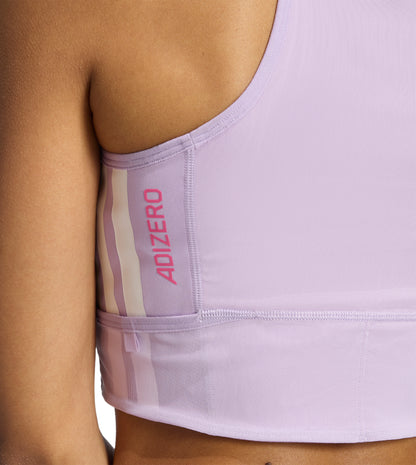 adidas Adizero Gel Pocket Womens Running Crop Top - Purple