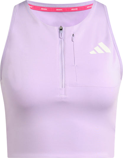 adidas Adizero Gel Pocket Womens Running Crop Top - Purple