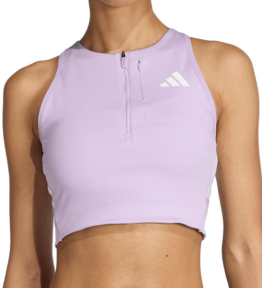 adidas Adizero Gel Pocket Womens Running Crop Top - Purple