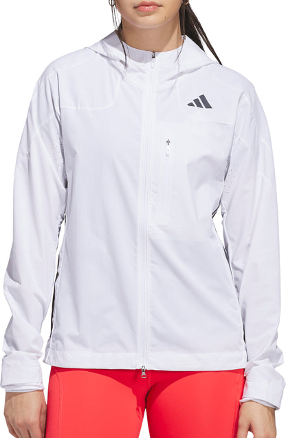adidas Adizero Womens Running Jacket - White