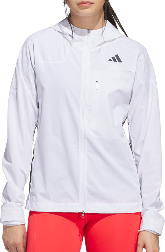 adidas Adizero Womens Running Jacket - White