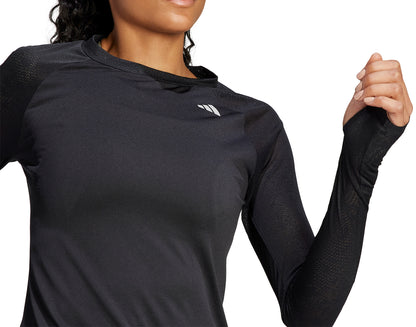 adidas Adizero Long Sleeve Womens Running Top - Black
