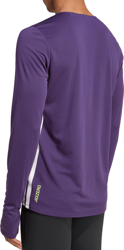 adidas Adizero Long Sleeve Mens Running Top - Purple
