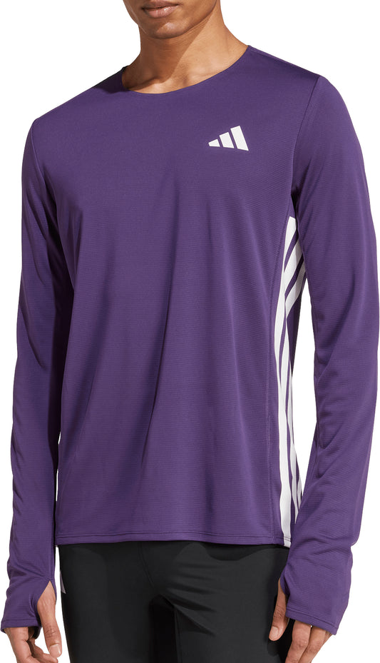 adidas Adizero Long Sleeve Mens Running Top - Purple