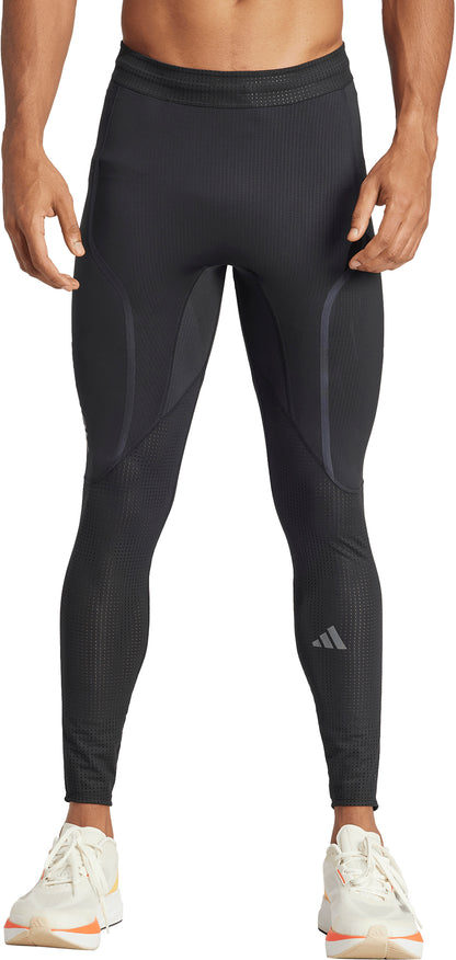 adidas Adizero Mens Long Running Tights - Black