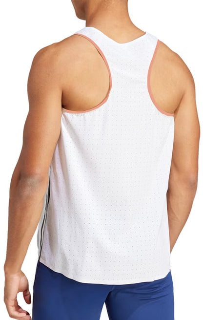 adidas Adizero Promo Mens Running Vest - White