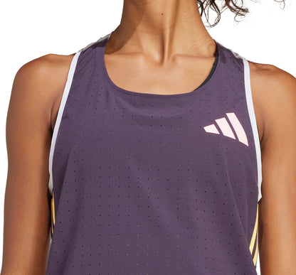 adidas Adizero Promo Womens Running Vest Tank Top - Purple