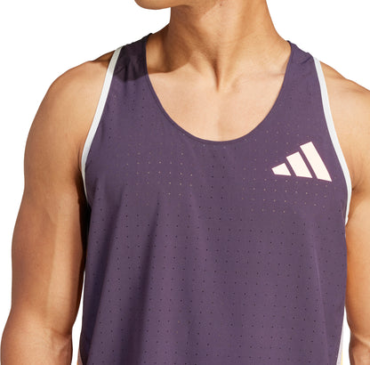 adidas Adizero Promo Mens Running Vest - Purple