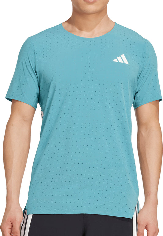 adidas Adizero Short Sleeve Mens Running Top - Green