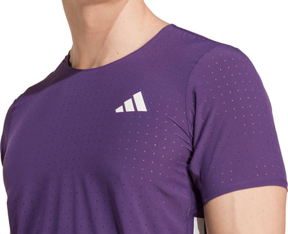 adidas Adizero Short Sleeve Mens Running Top - Purple