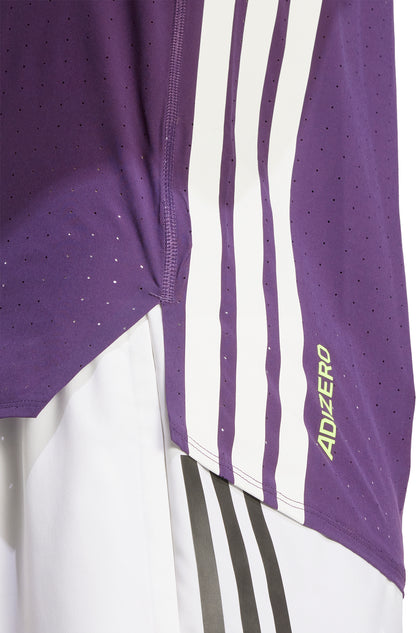 adidas Adizero Short Sleeve Mens Running Top - Purple