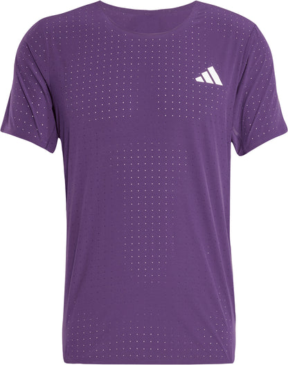 adidas Adizero Short Sleeve Mens Running Top - Purple