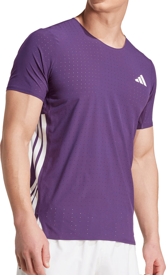 adidas Adizero Short Sleeve Mens Running Top - Purple