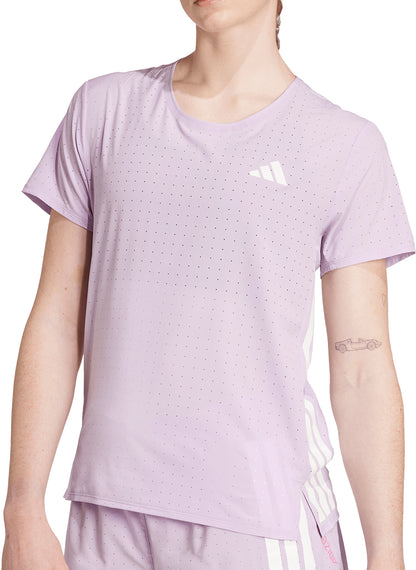 adidas Adizero Short Sleeve Womens Running Top - Purple