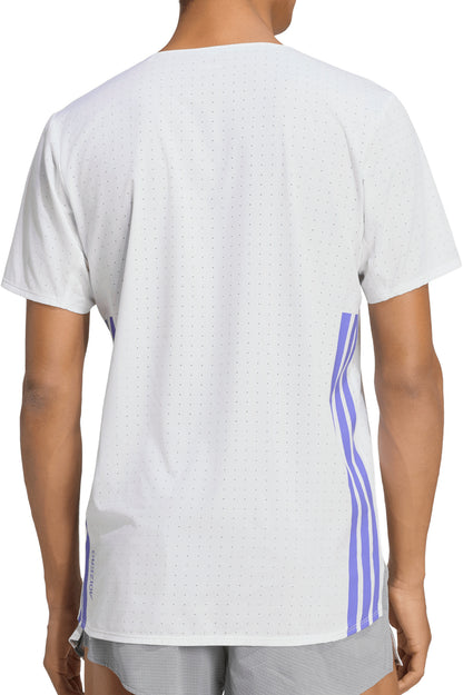 adidas Adizero Short Sleeve Mens Running Top - White