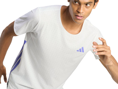 adidas Adizero Short Sleeve Mens Running Top - White