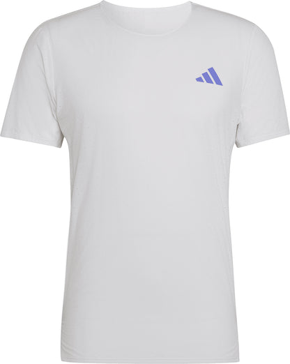adidas Adizero Short Sleeve Mens Running Top - White