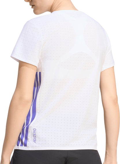 adidas Adizero Short Sleeve Womens Running Top - White