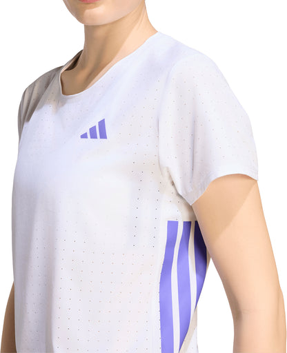 adidas Adizero Short Sleeve Womens Running Top - White