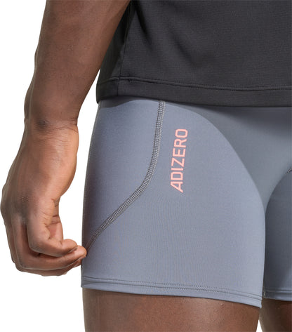 adidas Adizero 5 Inch Mens Short Running Tights - Grey