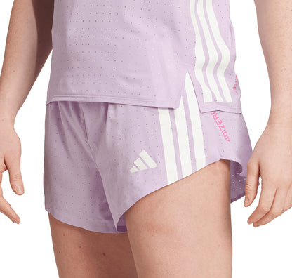 adidas Adizero Split 3 Inch Womens Running Shorts - Purple