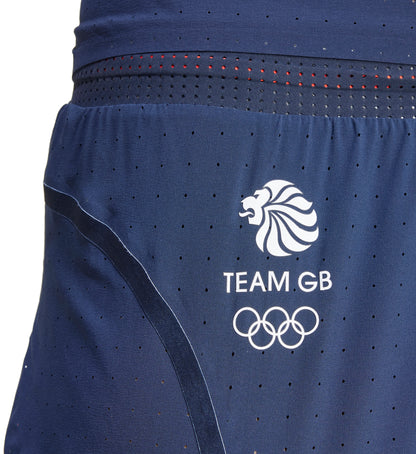 adidas Adizero Team GB Womens Split Running Shorts - Blue