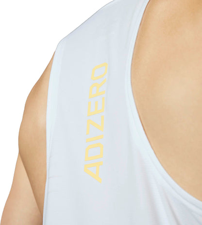 adidas Adizero Mens Running Vest - White