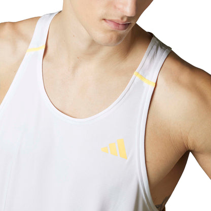 adidas Adizero Mens Running Vest - White