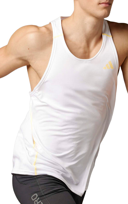 adidas Adizero Mens Running Vest - White