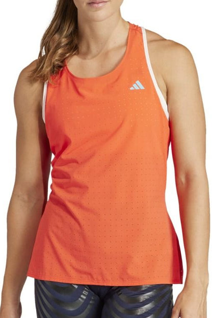 adidas Adizero Womens Running Vest Tank Top - Red