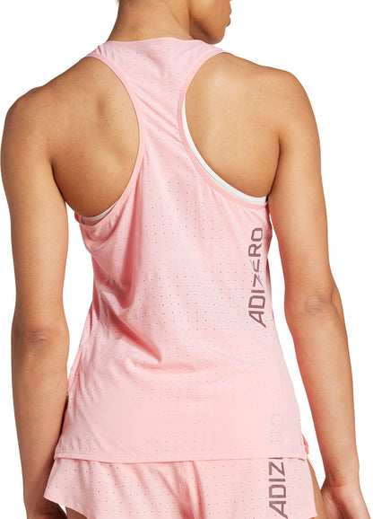 adidas Adizero Womens Running Vest Tank Top - Pink