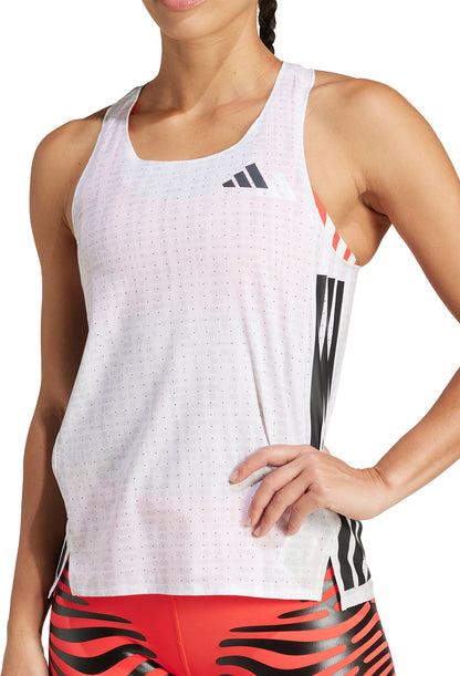 adidas Adizero Womens Running Vest Tank Top - White