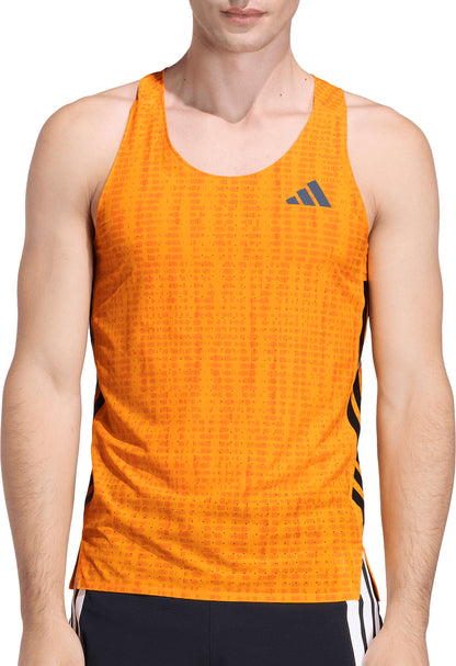 adidas Adizero Mens Running Vest - Orange