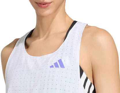 adidas Adizero Womens Running Vest Tank Top - White