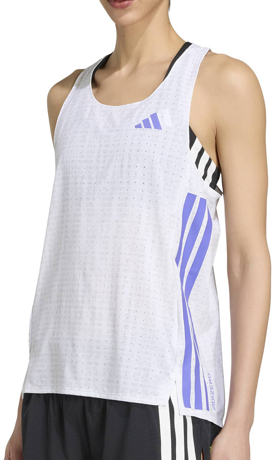 adidas Adizero Womens Running Vest Tank Top - White