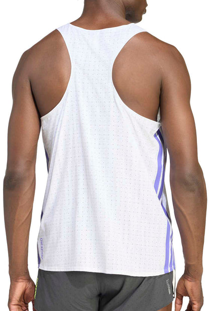 adidas Adizero Mens Running Vest - White