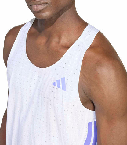 adidas Adizero Mens Running Vest - White