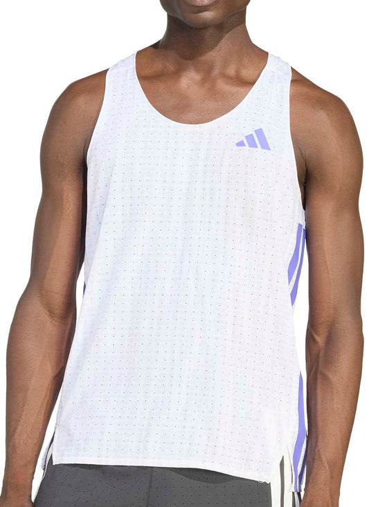 adidas Adizero Mens Running Vest - White