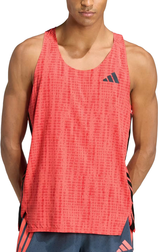 adidas Adizero Mens Running Vest - Red