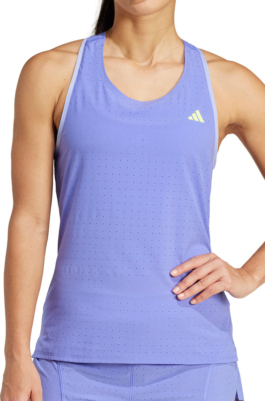 adidas Adizero Womens Running Vest Tank Top - Blue