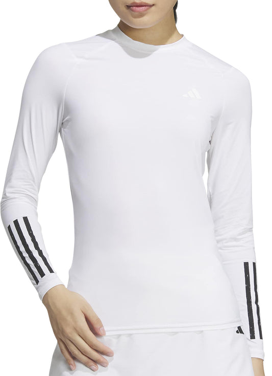 adidas AeroReady Base Layer Long Sleeve Womens Golf Top - White