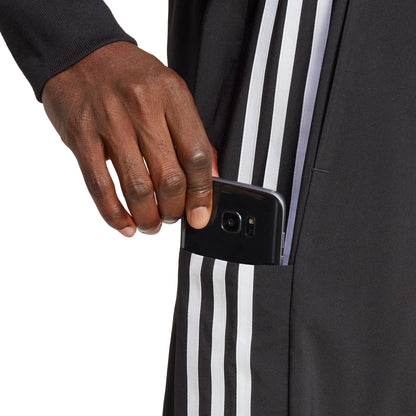 adidas AeroReady Essentials Tapered Woven 3 Stripes Mens Joggers - Black
