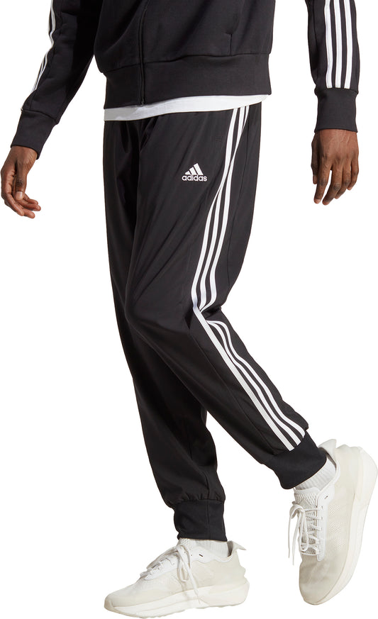 adidas AeroReady Essentials Tapered Woven 3 Stripes Mens Joggers - Black