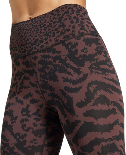 adidas All Me Allover Print Womens 7/8 Training Tights - Brown